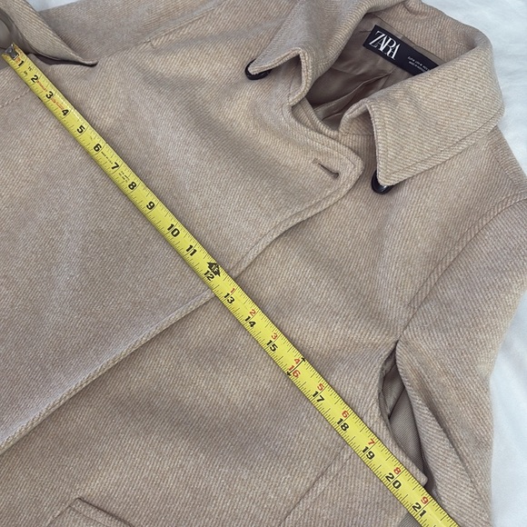 Zara cotton blend cape coat size Medium - Picture 10 of 15